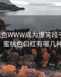 YSL蜜桃色WWW成为爆笑段子 · 热点276，蜜桃色口红有哪几种品牌